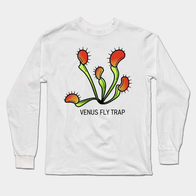 Venus Fly Trap Dionaea Muscipula Carnivorous Plant Gift Long Sleeve T-Shirt by Venus Fly Trap Shirts